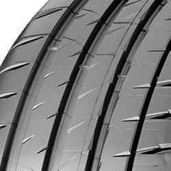 Black Michelin Pilot Sport 4 S summer tyre with a 305/30 R20 size, featuring a sleek tread pattern designed for high performance and grip on dry surfaces.
