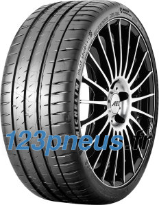Black Michelin Pilot Sport 4 S summer tyre with a 305/35 R20 size, featuring a sleek tread pattern and sporty alloy rim with multiple spokes.