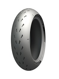 Michelin Power Cup 2 summer tyre in size 200/55 R17, featuring a slick black surface with distinctive grooves for enhanced grip and performance, labeled with the brand name and model.