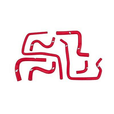 Red silicone ancillary hose kit featuring multiple curved and straight hoses, designed for Subaru WRX/STI models from 2004 to 2007, with a sleek finish and Mishimoto branding.