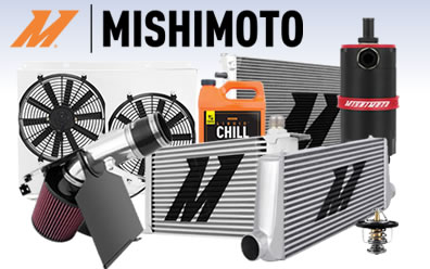 Red silicone induction hose by Mishimoto, featuring a smooth, durable design ideal for high-performance applications, with the brand logo prominently displayed.