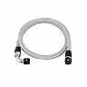 4ft stainless steel braided hose with -10AN fittings, featuring a flexible design and durable construction for automotive applications.