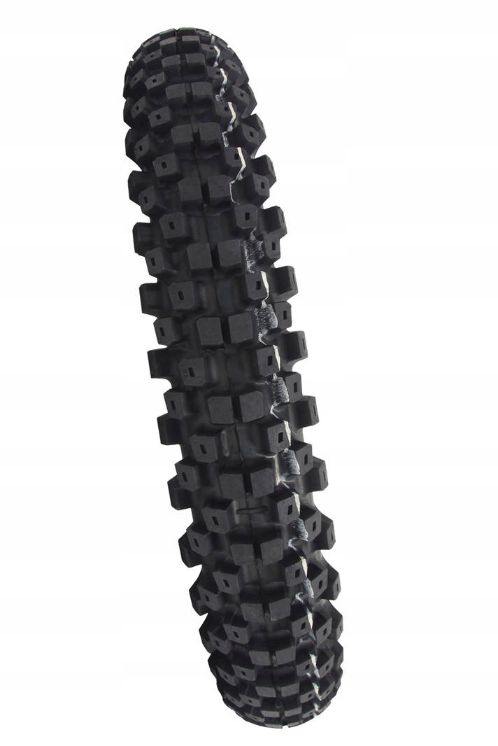 Black MotoZ Tractionator Enduro I/T front tyre, size 90/90-21, featuring a rugged, block-pattern tread designed for enhanced grip and durability on various terrains.