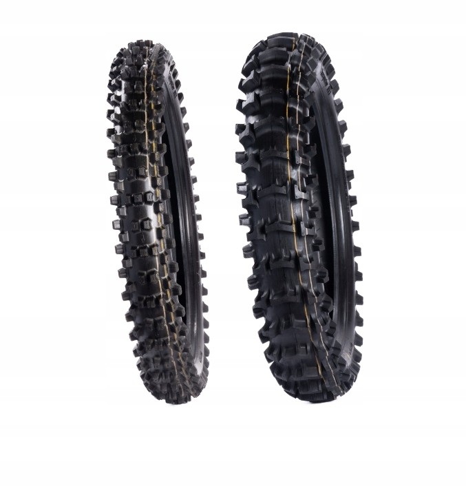Black MotoZ Terrapactor MXX front tyre, size 110/90-19, featuring a rugged tread pattern designed for extreme off-road performance.