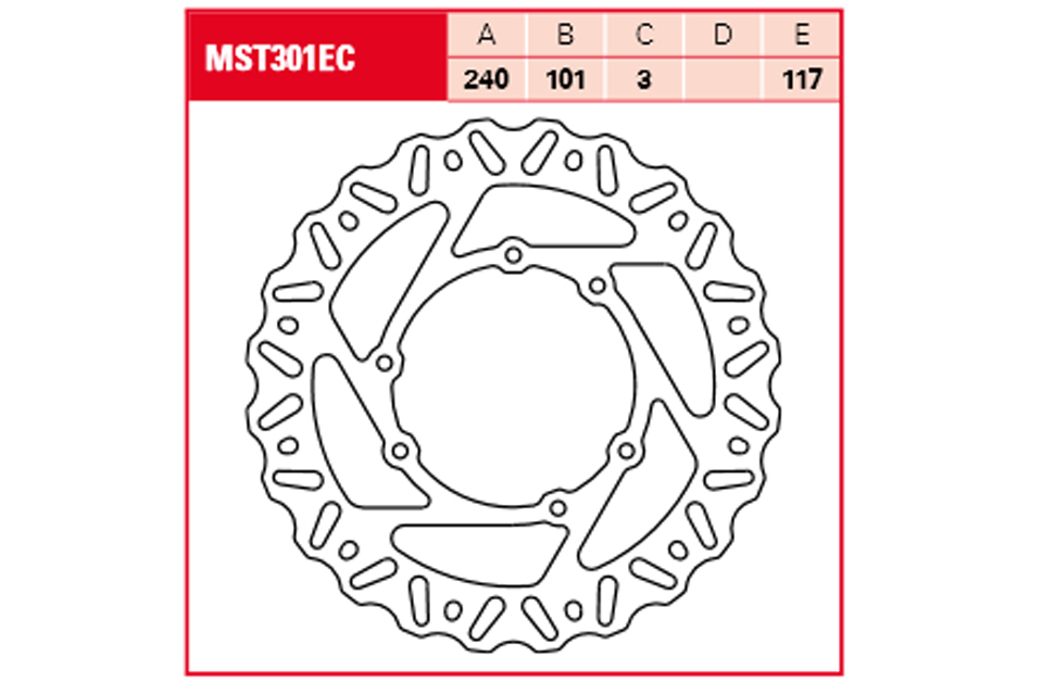 TRW TRW MST301EC Brake Disc Cross Design