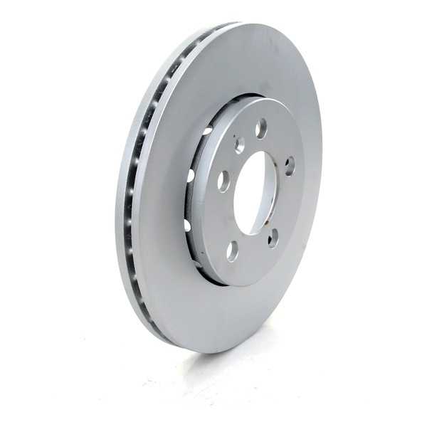 Silver contoured fixed brake disc with ventilation slots, designed for Harley Davidson FLD 1690 models from 2012-2013, featuring a smooth finish and central mounting holes.
