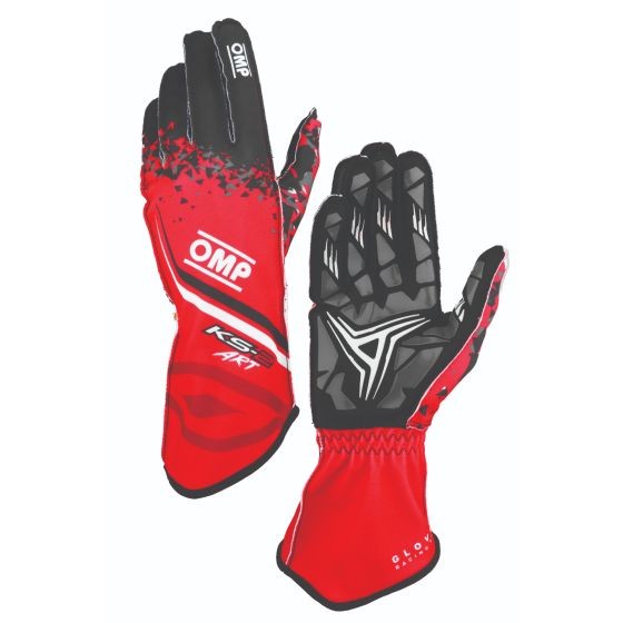 OMP OMP KS-2 Art Kart Gloves - Colour: Red / Black, Size: XXXXS