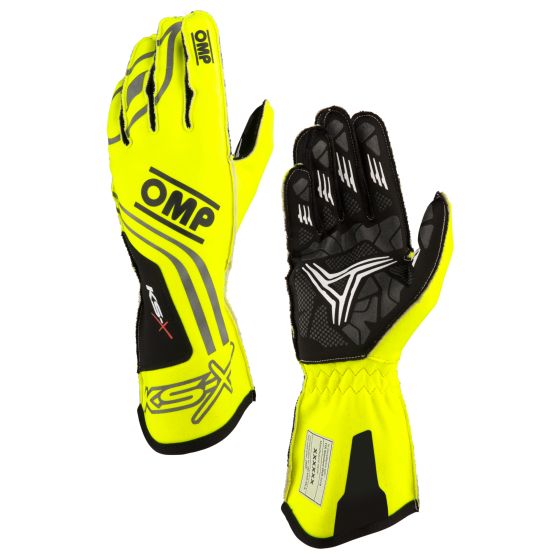 OMP OMP KS-X Kart Gloves - Colour: Fluro Yellow, Size: XXXXXS