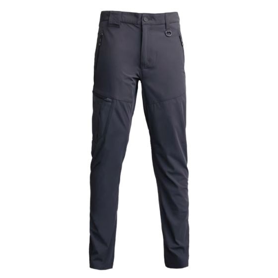 Grey cargo trousers by OMP Racing, featuring a sleek design, multiple pockets, and a comfortable fit, made from durable material, size XL.