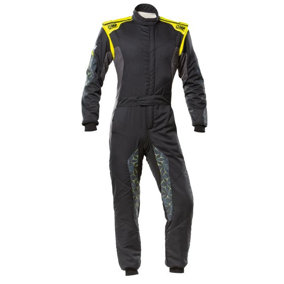 OMP OMP Tecnica Hybrid Race Suit - 52, Black / Fluro Yellow