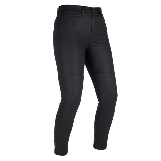 Black textile pants for women by Oxford, featuring a sleek design, fitted silhouette, and size 54, suitable for various activities.
