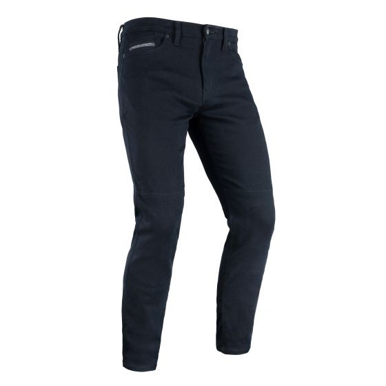 Indigo super stretch slim fit jeans with a long leg design, featuring a zip pocket and a sleek, modern silhouette for a stylish look.