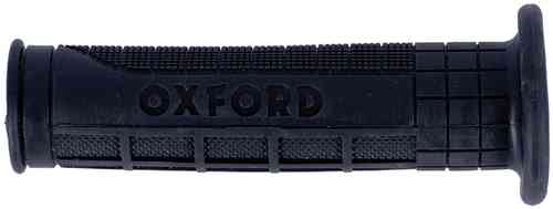 Black rubber grip featuring textured surface for enhanced grip, with "OXFORD" logo prominently displayed on the side and flared ends for secure installation.