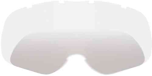 Clear anti-fog lens with a smooth surface, designed for Oxford Assault Pro goggles, featuring a tear-off design for easy replacement.