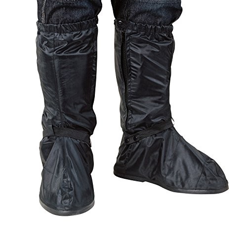 Black Oxford Rainseal overboots in size S, made from waterproof material with elastic cuffs and adjustable straps for a secure fit over footwear.