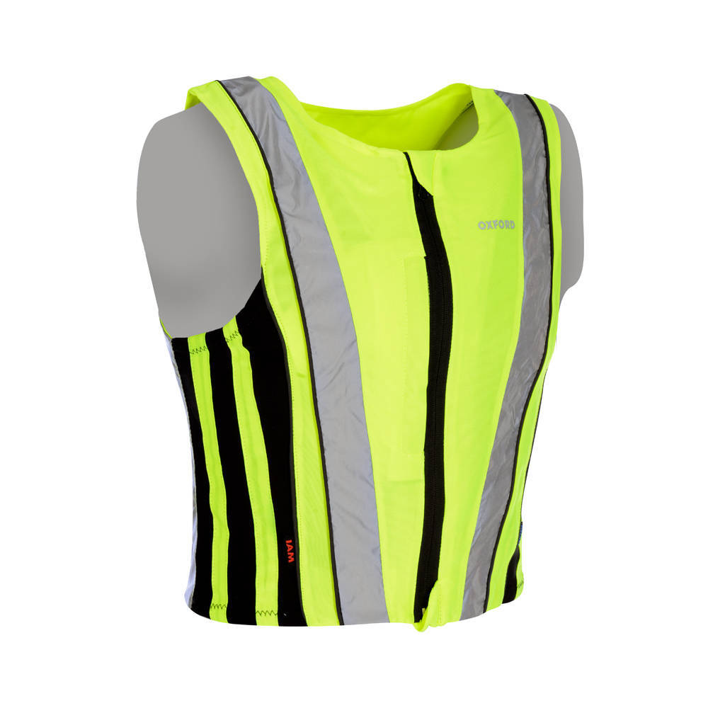 Neon-yellow Oxford Active Bright Top safety vest in size 4XL, featuring reflective stripes and a lightweight, breathable material for visibility and comfort.