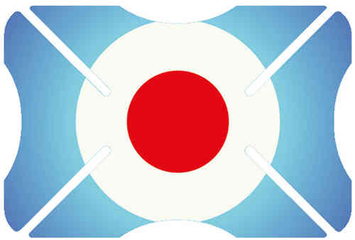 Oxford Helmet Bumper Protector Target features a round red center surrounded by a white circle and a blue gradient background, designed for motorcycle helmet protection.