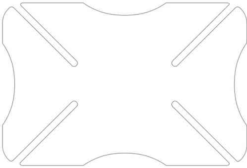 Transparent Oxford Helmet Bumper Protector featuring a sleek design with cutouts for easy attachment, made from durable material to enhance helmet safety.