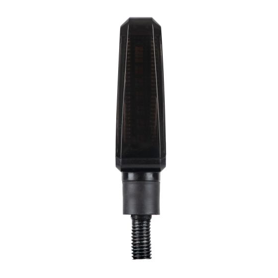 Oxford Darkchaser sequential indicators in matte black, featuring a sleek design, durable plastic construction, and two included resistors for easy installation.