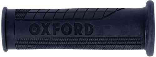 Black rubber grip featuring textured surface for enhanced grip, embossed "OXFORD" logo, and ergonomic design for comfort.