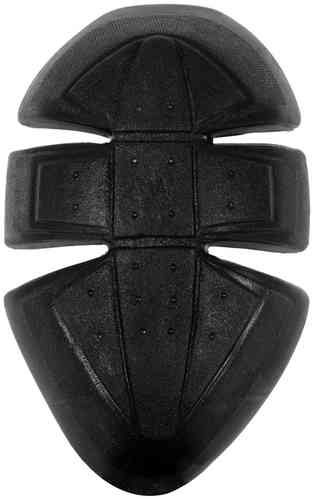 Black Oxford RB-Pi knee protectors, made of durable material, featuring a contoured design with ventilation holes, suitable for Level 1 protection, available in one size.