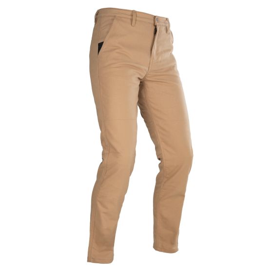 Beige Oxford Original Approved Chino pants made of textile, featuring a slim fit, two front pockets, and a black accent on the back pocket, size W40/L32.