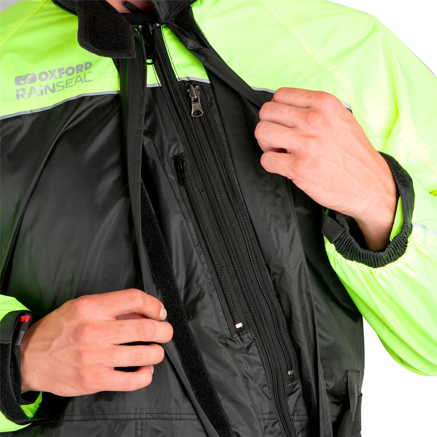 Oxford Rain Seal Oversuit - Black / Fluro Yellow - XX-Large, Black/yellow - image 5