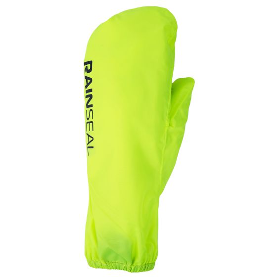 Black and fluo yellow Oxford Rainseal motorcycle over gloves in size 2XL/3XL, featuring a waterproof design and elastic cuffs for a secure fit.