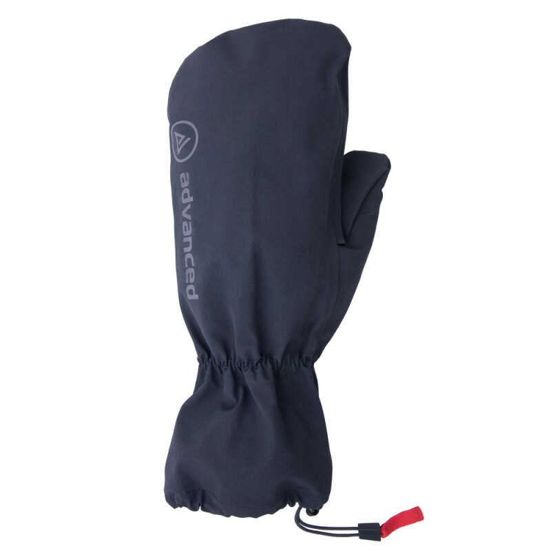 Black waterproof motorcycle over gloves in 2XL/3XL size, featuring a cinched wrist for a secure fit and a sleek, durable material designed for protection against rain.