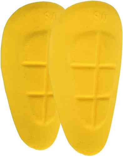 Yellow Oxford RB-Pi hip protectors, Level 2, featuring a contoured design with a textured surface for enhanced protection, available in one size.