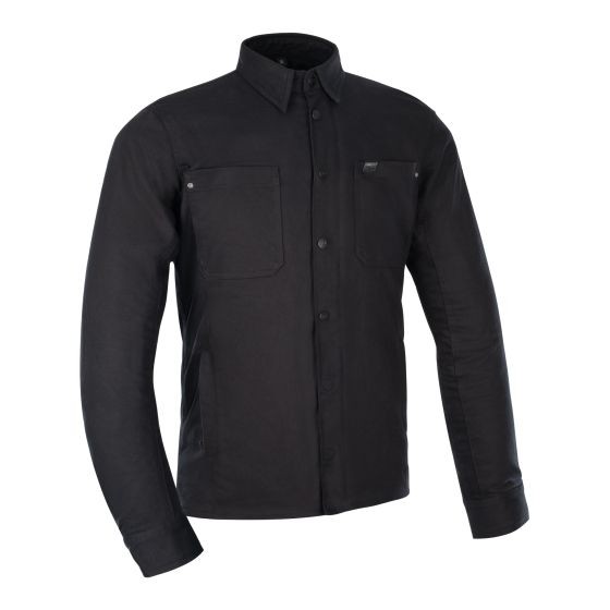 Black Oxford Original Approved AA Ridgeback Shirt featuring long sleeves, a button-up front, and two chest pockets for a stylish and functional look.