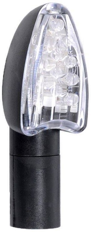 Oxford LED Signal 15 motorcycle indicator features a sleek black plastic body with a clear lens showcasing multiple bright LED lights for enhanced visibility.