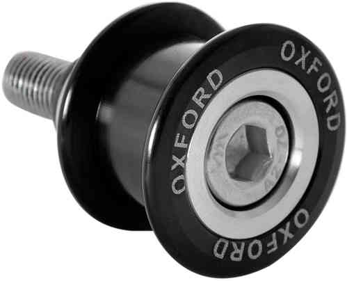 Black and silver OXFORD OX724 Roller, featuring a smooth, rounded design with a central hexagonal socket, ideal for mobile jacking applications.