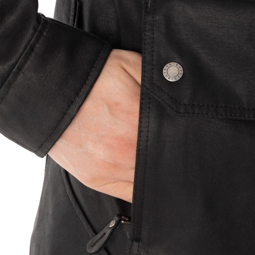 Oxford Sterling Dry2Dry Wax Cotton Motorcycle Jacket - 3X-Large - Black, Black - image 4