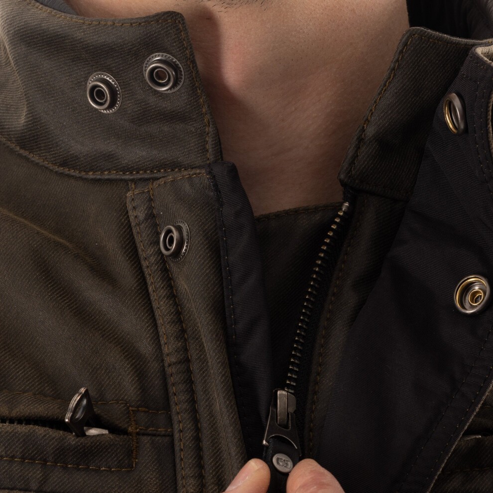 Oxford Sterling Dry2Dry Wax Cotton Motorcycle Jacket - 3X-Large - Khaki, Green - image 3