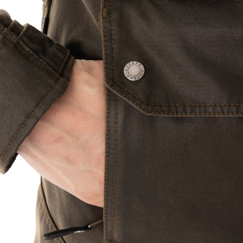 Oxford Sterling Dry2Dry Wax Cotton Motorcycle Jacket - 3X-Large - Khaki, Green - image 4