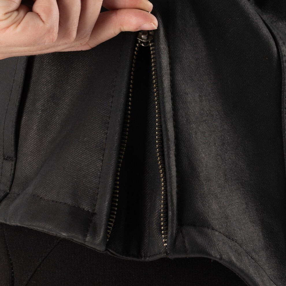 Oxford Sterling Dry2Dry Womens Wax Cotton Motorcycle Jacket - UK 14 - Black, Black - image 4