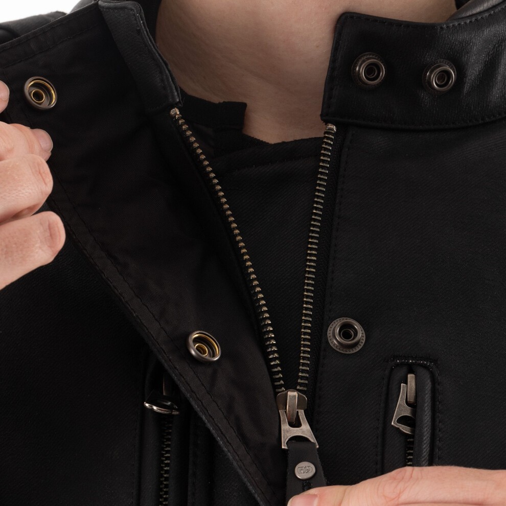 Oxford Sterling Dry2Dry Womens Wax Cotton Motorcycle Jacket - UK 18 - Black, Black - image 3