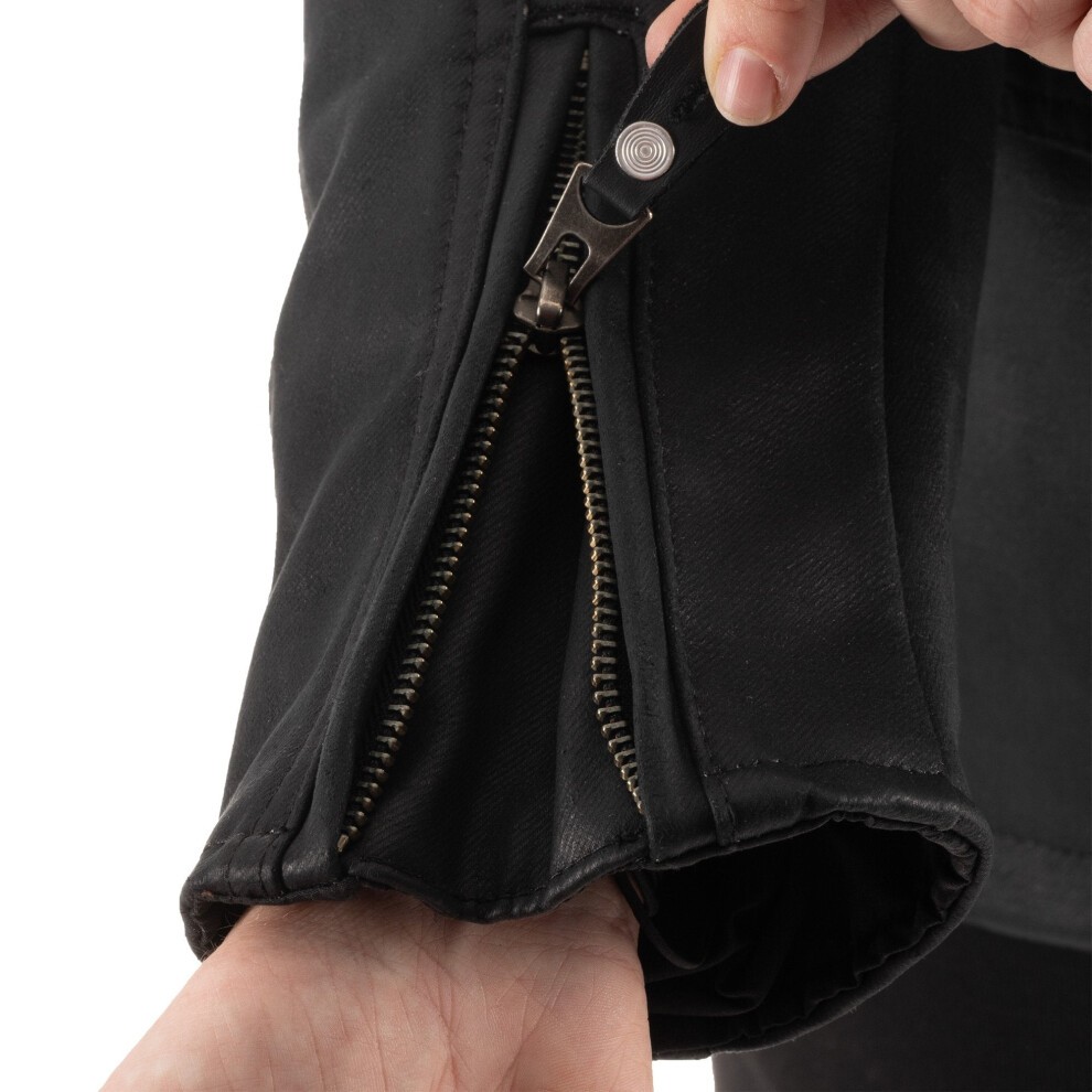 Oxford Sterling Dry2Dry Womens Wax Cotton Motorcycle Jacket - UK 8 - Black, Black - image 5
