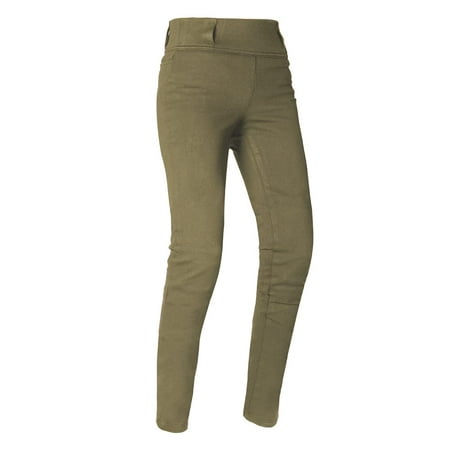 Olive green Oxford Super Leggings 2.0 for women, made of textile, featuring a fitted design and a high waistband, available in size 38.