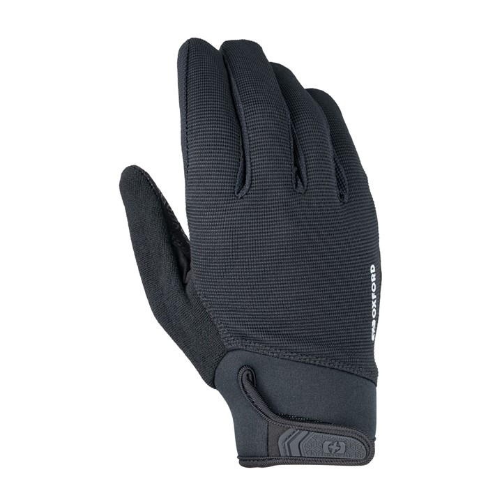Black Oxford Switchback 2.0 gloves featuring a textured grip, flexible material, and reinforced thumb for enhanced durability and comfort.