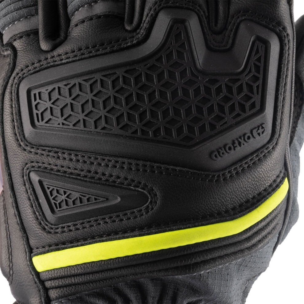Oxford Vancouver 2.0 Dry2Dry Motorcycle Gloves - X-Large - Charcoal / Yellow, Grey/yellow - image 2