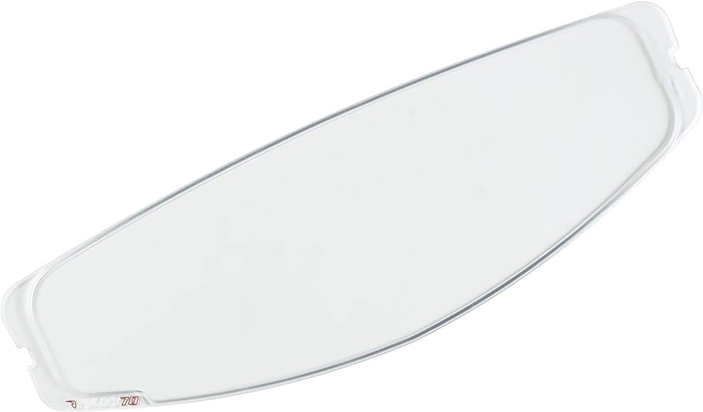 Clear, curved Pinlock lens designed for Shark VZ40005 helmet, featuring MaxVision technology for enhanced visibility and anti-fog properties, made from durable polycarbonate material.