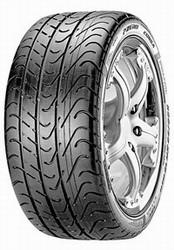 Pirelli P Zero Corsa PZC4 tyre in size 295/35/20, featuring a sleek black rubber surface with a unique tread pattern, designed for high performance with a silver alloy wheel.