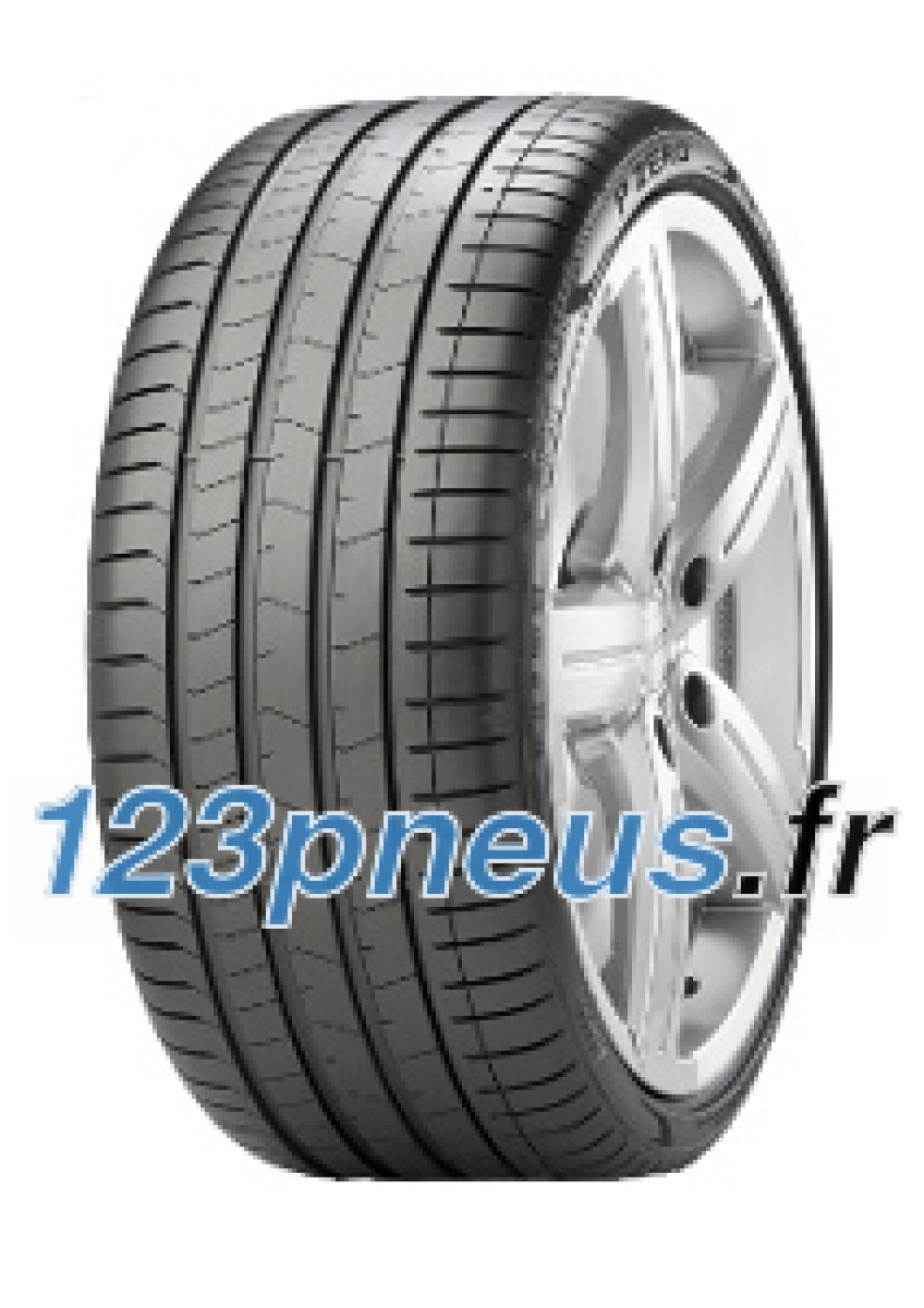 Black summer tyre with a sleek design, featuring deep grooves for enhanced grip, labeled "Pirelli P-ZERO" and sized 315/35 R22, mounted on a silver alloy wheel.