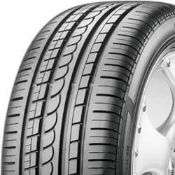 Black summer tire with asymmetric tread pattern, labeled "Pirelli Pzero Rosso," size 295/30 R18, featuring deep grooves for enhanced grip and performance.