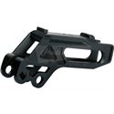 Black Polisport chain guide designed for Honda CRF250R (2011-2017) and CRF450R (2011-2016), featuring a durable plastic construction with cutouts for weight reduction.