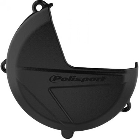 Black Polisport clutch cover protector designed for Beta 250/300RR (2013-17) and X-Trainer 300 (2016-17), featuring a textured finish and precise cutouts for easy installation.