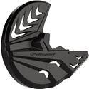 Red Polisport Front Disc Protector designed for Gas Gas MC/MC-F/EC/EC-F models from 2021 to 2023, featuring a durable plastic construction and aerodynamic design.