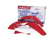Polisport Full Plastics Kit for KTM SX85 (2006-2012) in vibrant orange, includes fenders and side panels, made from durable plastic, packaged in a branded box.